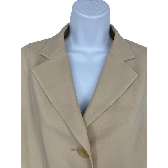 Talbots Italian Fabric 3-Button Front Wool Blazer Women's Size 12 - Picture 2 of 9